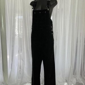 Black Corduroy Overalls